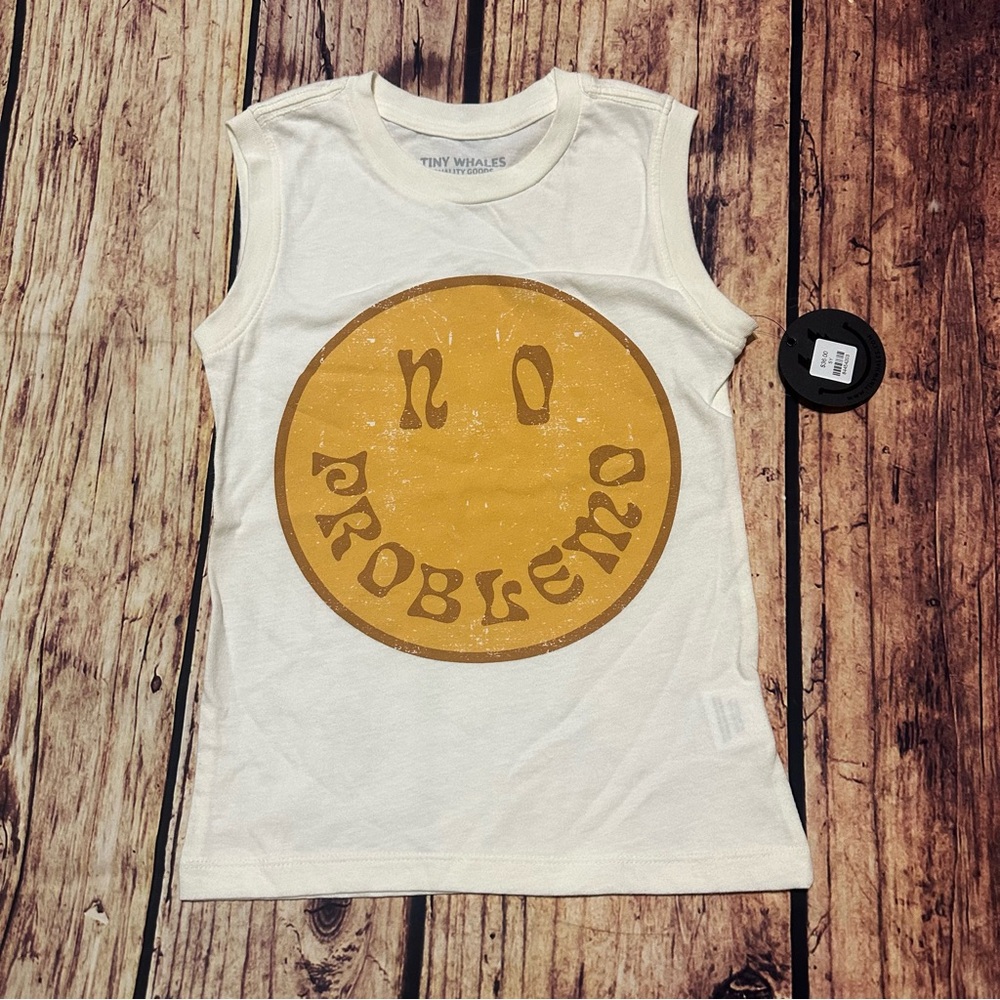 Tiny Whales No Problemo Muscle Tee size 5